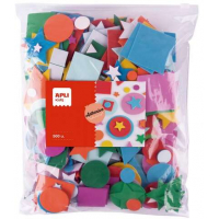 Apli Kids Bolsa de 500 Formas de Goma EVA - Formas, Tamaños y Colores Surtidos