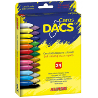 Lapices cera Dacs. Caja 24 Colores Surtidos