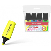 PACK 4 Marcadores Erichkrause Visioline MINI (Amarillo, Verde, Azul, Rosa)