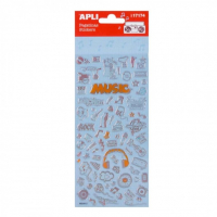 Apli Bolsa de Pegatinas Musicales