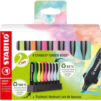 PACK 8 Marcadores Stabilo Green Boss. Colores surtidos