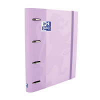 Oxford Europeanbinder Touch A4+ Carpeta de Anillas con Recambio Cuadricula 5x5 - Tapa Extradura - Cierre con Goma. Malva