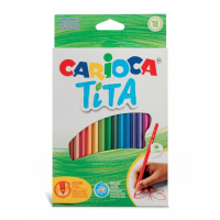 Carioca Tita Pack de 18 Lapices de Resina - Hexagonales