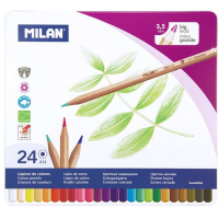 Milan Pack de 24 Lapices Hexagonales de Colores