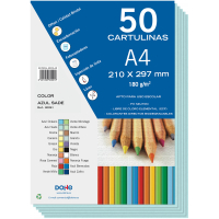 PACK 50 Cartulinas A4  180g - Azul Sado