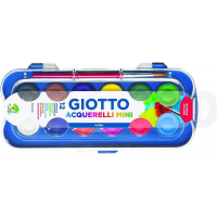 Giotto - Estuche de 12 Acuarelas Mini 23mm. Colores Luminosos