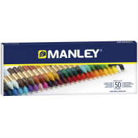 LAPICES CERA MANLEY. Caja de 50 Colores