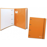 Carpebloc ECONOMICO con Recambio A4 de 4 Anillas. Naranja