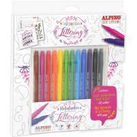 Alpino Color Experience Pack de 12 Rotuladores Dual Artist + Libro Guia de Iniciacion al Lettering