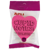 Apli Notas Adhesivas Corazon 70x70mm. Colores surtidos (se envia al azar)