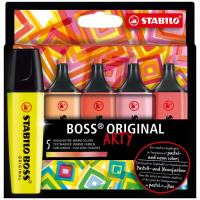 PACK 5 Marcadores Stabilo Boss Original Arty Fluorescentes Colores Calidos