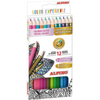 Alpino Color Experience Pack de 12 Lapices de Colores Premium Colores Pastel y Metalicos