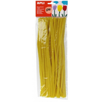 Apli Limpiapipas para Manualidades - Flexibles - Suaves - Tupidos - Amarillo