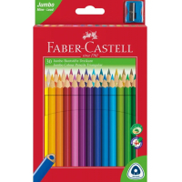 Faber-Castell Jumbo Junior Pack de 30 Lapices de Colores Triangulares + Sacapuntas 
