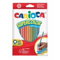 Carioca Supercolor Pack de 36 Lapices de Madera - Hexagonales
