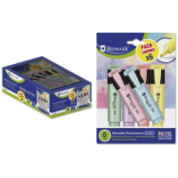 PACK 6 Marcadores economicos colores PASTEL. Surtidos