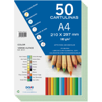 PACK 50 Cartulinas A4 180g - Verde Alface