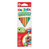 Carioca Supercolor Pack de 6 Lapices de Madera - Cuerpo Triangular Maxi