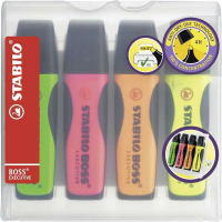 PACK 4 Marcadores Stabilo Boss Executive con Grip. Varios colores