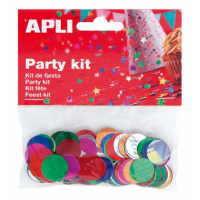 Apli Bolsa de Confeti de Circulos Metalizados - Colores Surtidos