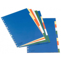 Esselte Separadores A4 Plastico - 5 Pestañas de colores - Multitaladro