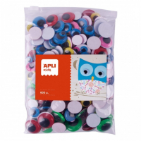 Apli Ojos Moviles Adhesivos MAXI - 600 Ojos - Amarillo