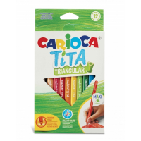 Carioca Tita Pack de 12 Lapices de Resina - Cuerpo Triangular