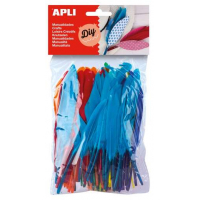Apli Pack de 100 Plumas de Indio - Medidas entre 9 cm y 14 cm - Colores Surtidos