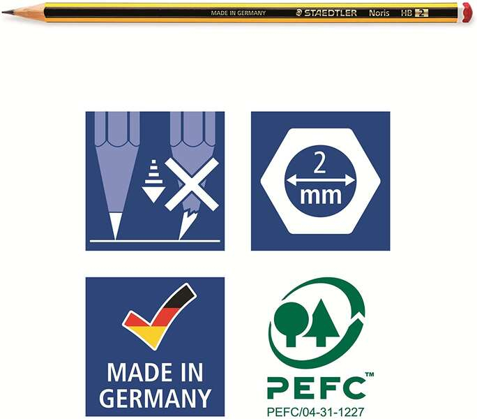 Imagen extra PACK 3 Lapices Staedtler Noris 120 HB (estandar) + Goma Mars Plastic