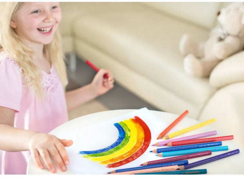 Imagen extra Faber-Castell Jumbo Grip Pack de 12 Lapices de Colores Triangulares con Grip de Agarre