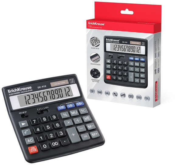 Imagen extra Calculadora ECONOMICA de Sobremesa 12 Digitos DC-412 (15x15,5cm aprox)