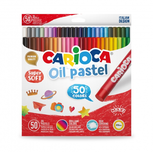 Carioca Pack de 50 Pasteles al Oleo - Lavables