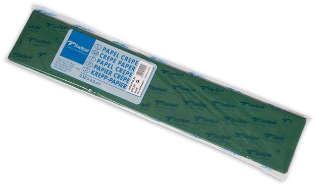 Sadipal PACK de 10 Papeles crespon Verde fuerte de 50cm x 2m (Papel pinocho crepe)