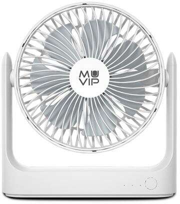 Muvip Ventilador de Sobremesa Portatil 5.5W 18cm, Autonomia hasta 15h