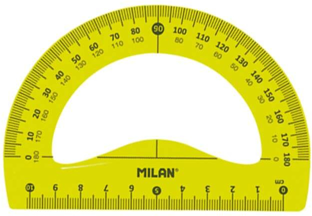 Imagen extra Milan Pack de 4 Reglas Flexibles - Regla, Escuadra, Cartabon y Transportador - Amarillo