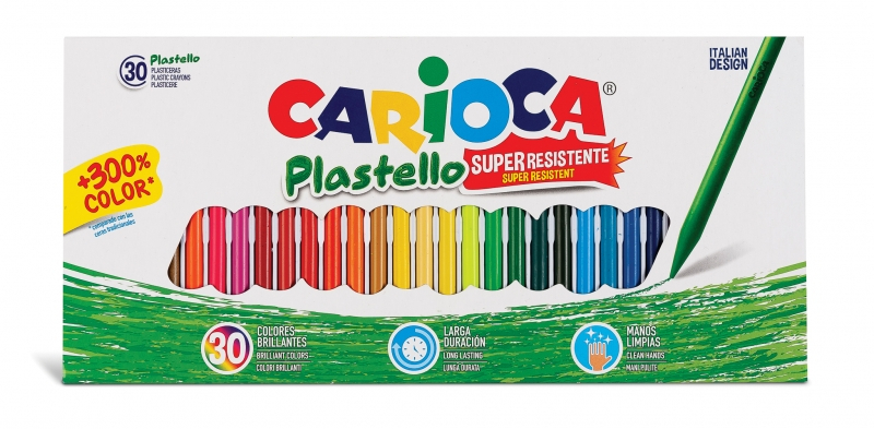 Carioca Pack de 30 Plasticeras - No manchan - Duraderas