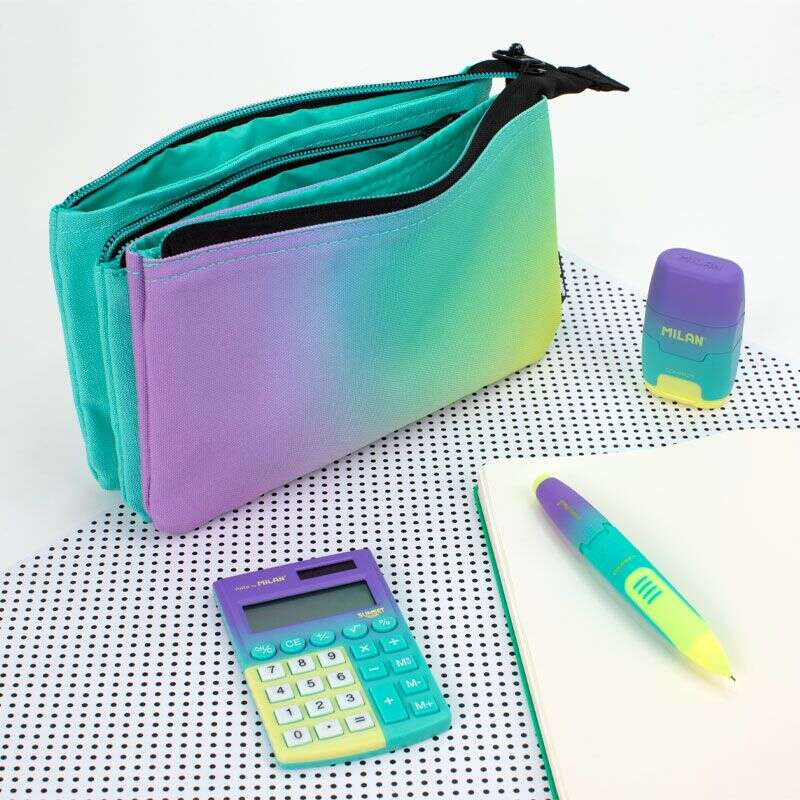 Imagen extra Milan Sunset Estuche Portatodo 5 Compartimentos - 22x12x4cm - Turquesa