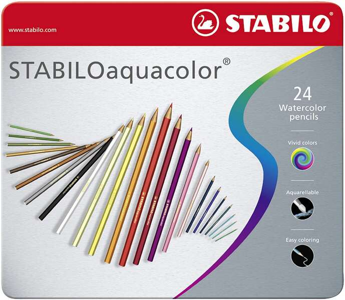 Stabilo Aquacolor - PACK 24 Lapices de Colores