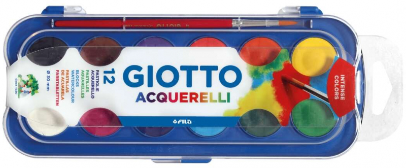 Acuarelas Giotto Estuche de 12 + Pincel