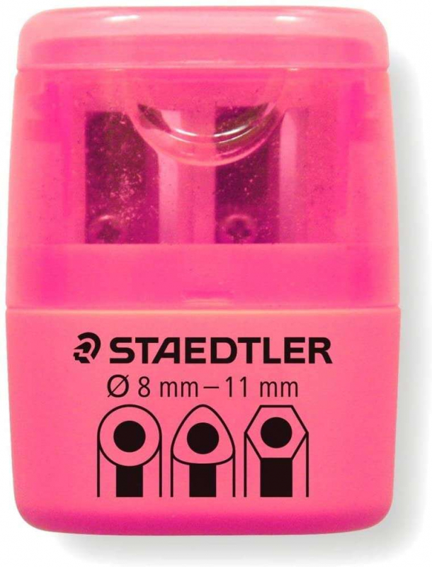 Imagen extra Staedtler Sacapuntas Doble Uso con Deposito - 2 Agujeros - Rosa 