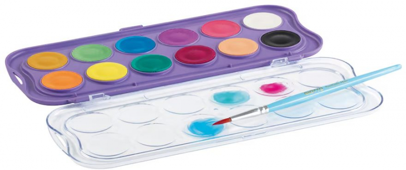 Imagen extra Giotto Candy Collection - Estuche de 12 Acuarelas de 30mm + Pincel - Colores Brillantes, Intensos y Vivos - Muy Cubrientes - Col