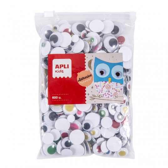 Apli Ojos Moviles Adhesivos - Formato MAXI - Amarillo