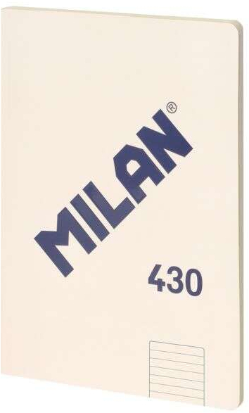 Milan Serie 1918 Libreta Encolada Formato A4 Pautado 7mm - 48 Hojas de 95 gr/m2 - Microperforado - Tapa Blanda - Beige