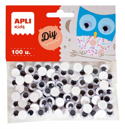 Apli Ojos Moviles Adhesivos - Negro