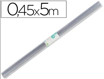 Rollo plastico forralibros 0,45 x 5 metros ECONOMICO