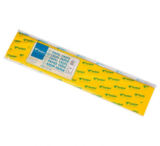 Sadipal PACK de 10 Papeles crespon Amarillo Canario de 50cm x 2m (Papel pinocho crepe)