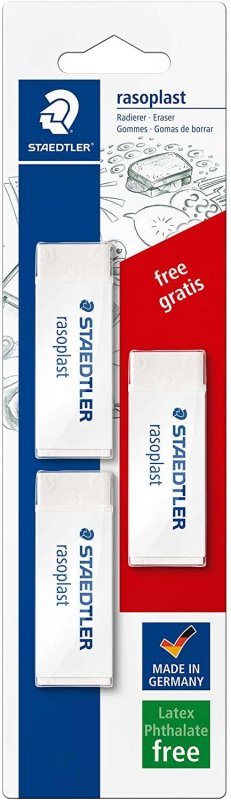 Staedtler Rasoplast 526 Pack de 3 Gomas de Borrar