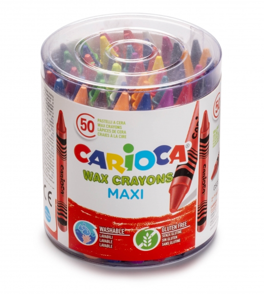 Carioca Maxi Pack de 50 Ceras Jumbo - Lavables