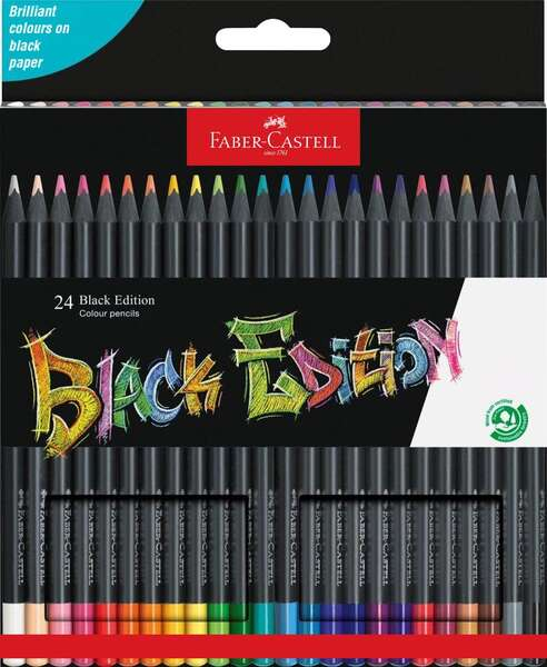 Faber-Castell Black Edition Pack de 24 Lapices de Colores