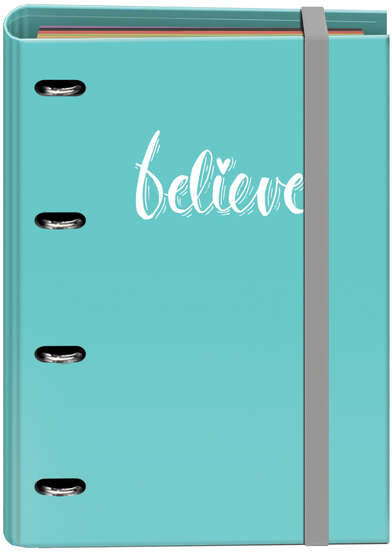 Dohe Carpebloc con Recambio A4 - 4 Anillas Mixtas de 35mm - Cierre de Goma - Recambio de 100 Hojas 90gr cuadriculado